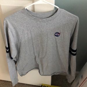 Mighty Fine NASA Long Sleeved Crop Top
